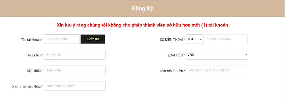 Điền thông tin